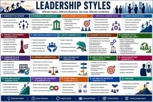 Various types of leadership styles